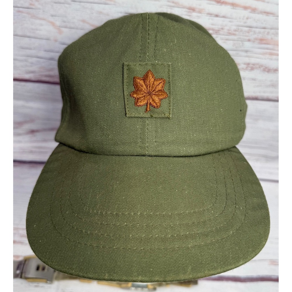 Vintage 1983 US Military OG-507 Hot Weather Cap Propper Major Rank 7 3/8